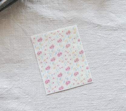 Watercolor Roses Polymer Clay Transfer Sheets image 1
