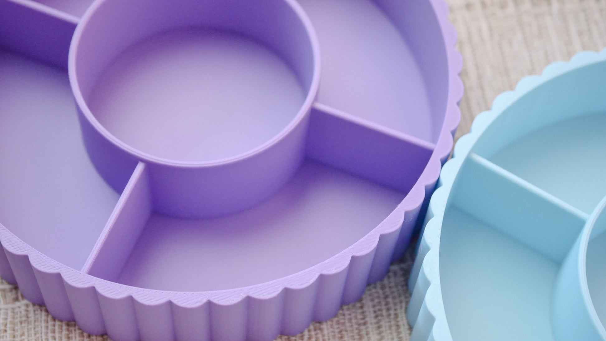 Fluted Round Finding & Charm Polymer Clay Tray image 0