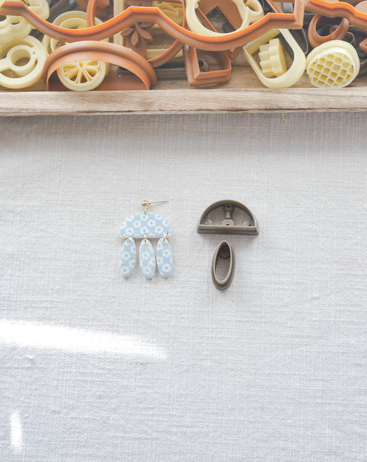 Half Moon Dangle Polymer Clay Cutter Set image 1