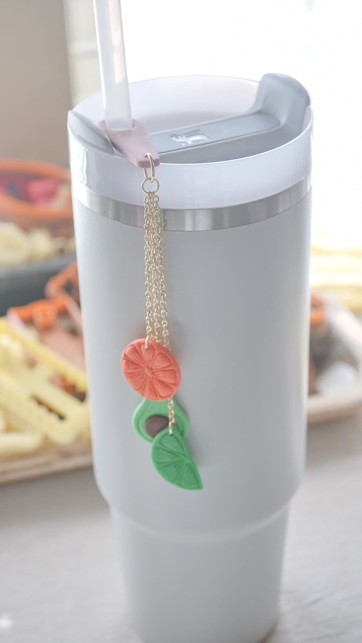 Straw Charm Topper Polymer Clay Cutter image 5