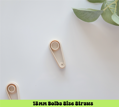 Straw Charm Topper Polymer Clay Cutter image 1