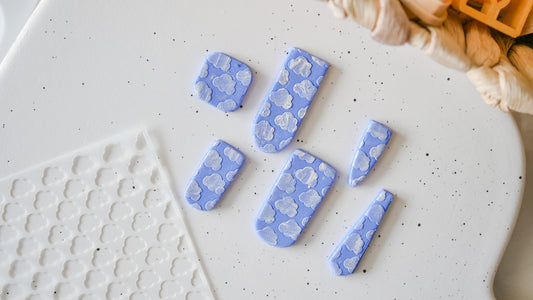 Cloud Mylar Stencil For Polymer Clay image 0