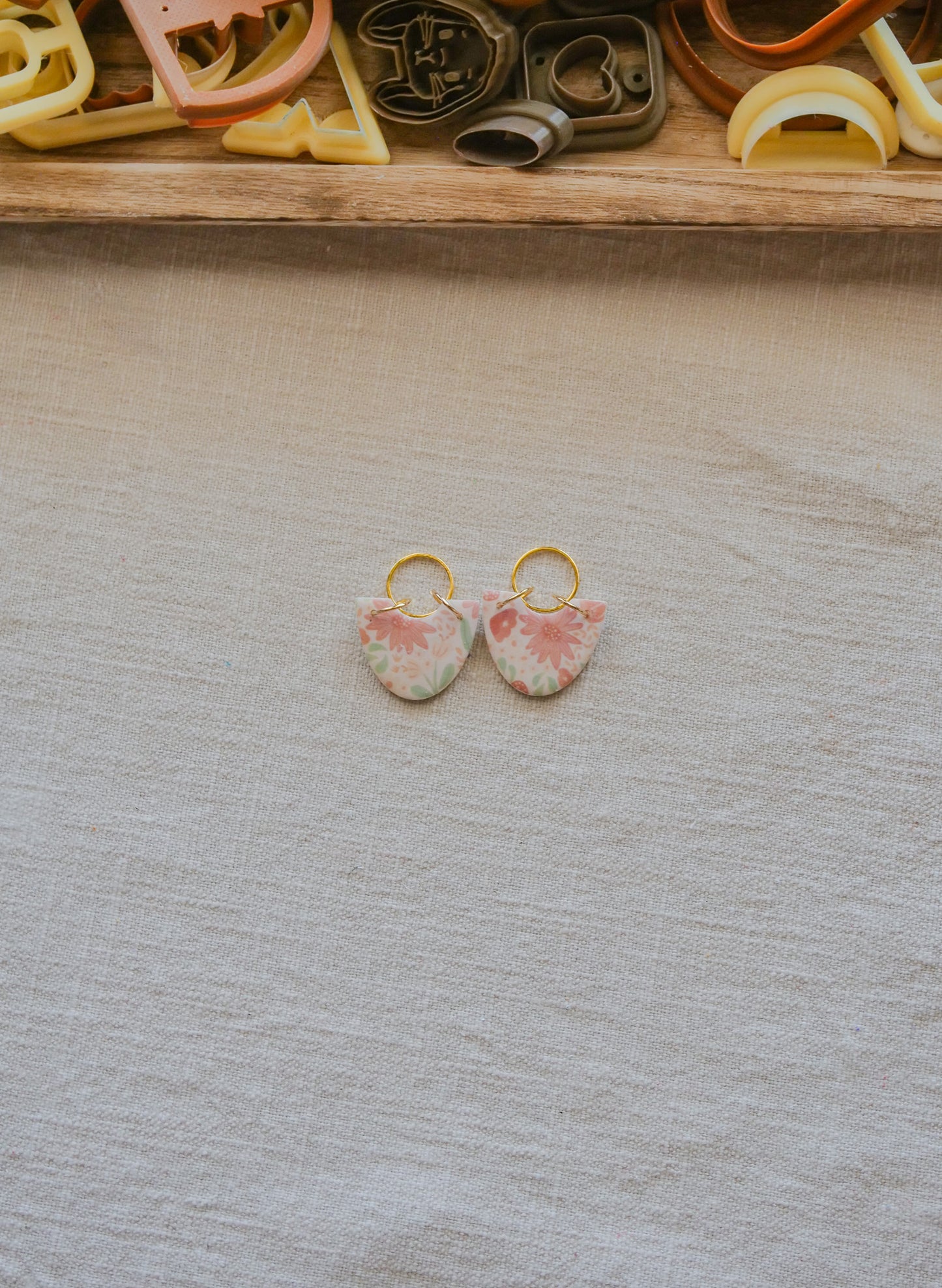 Light Pink Floral Polymer Clay Transfer Sheet image 1