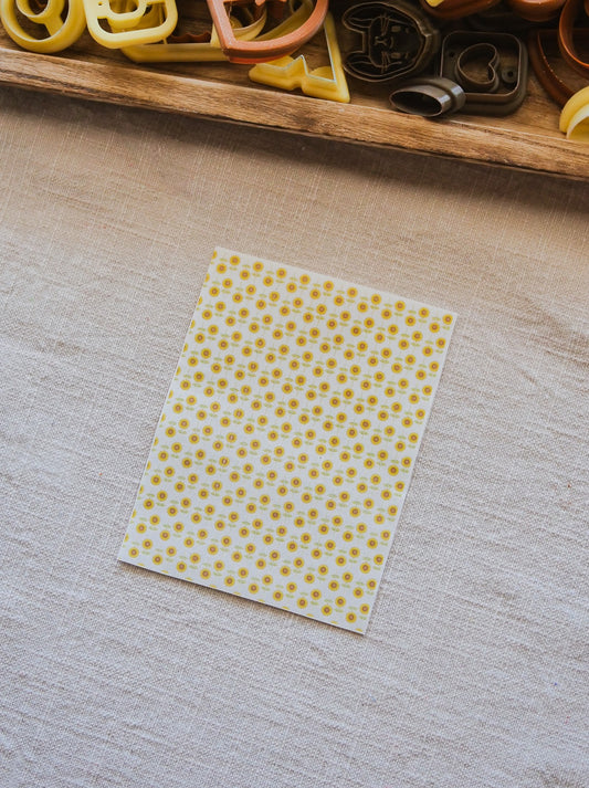 Sunflower Polymer Clay Transfer Sheets image 0