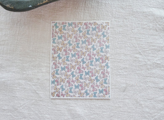 Vintage Butterfly Polymer Clay Transfer Sheets image 0