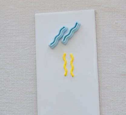 Thin Squiggle Polymer Clay Cutter Set image 0
