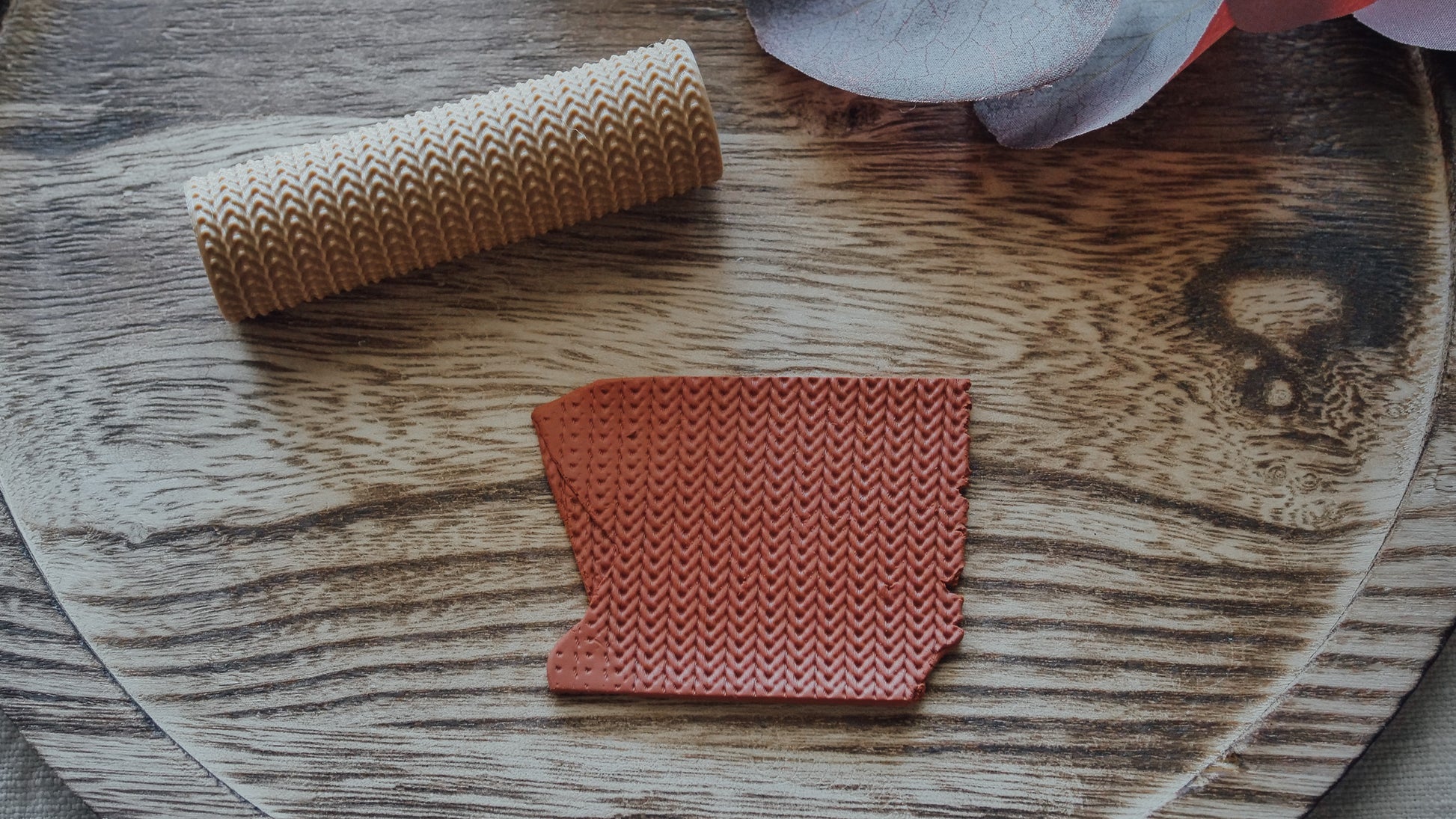 Woven Textured Roller For Polymer Clay image 2