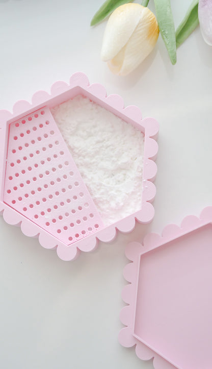 Hexagon Cornstarch Dusting Storage Tray - Hello Cutters