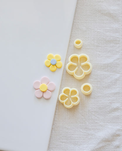 Retro Flower Polymer Clay Cutter Set image 0