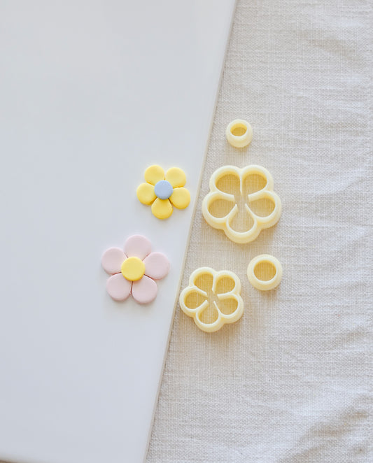 Retro Flower Polymer Clay Cutter Set image 0
