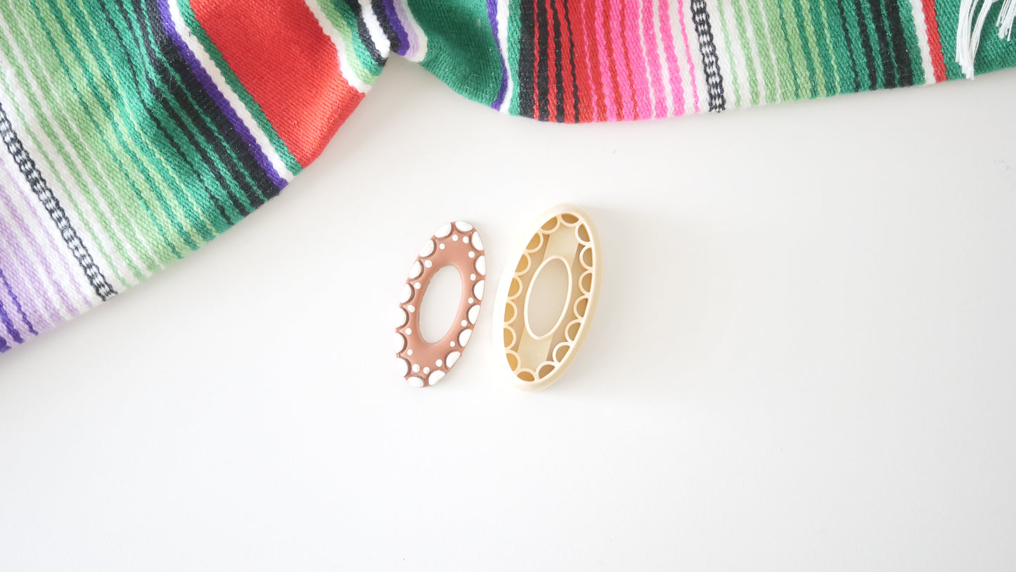 Oblong Talavera Polymer Clay Cutter by Hello Cutters