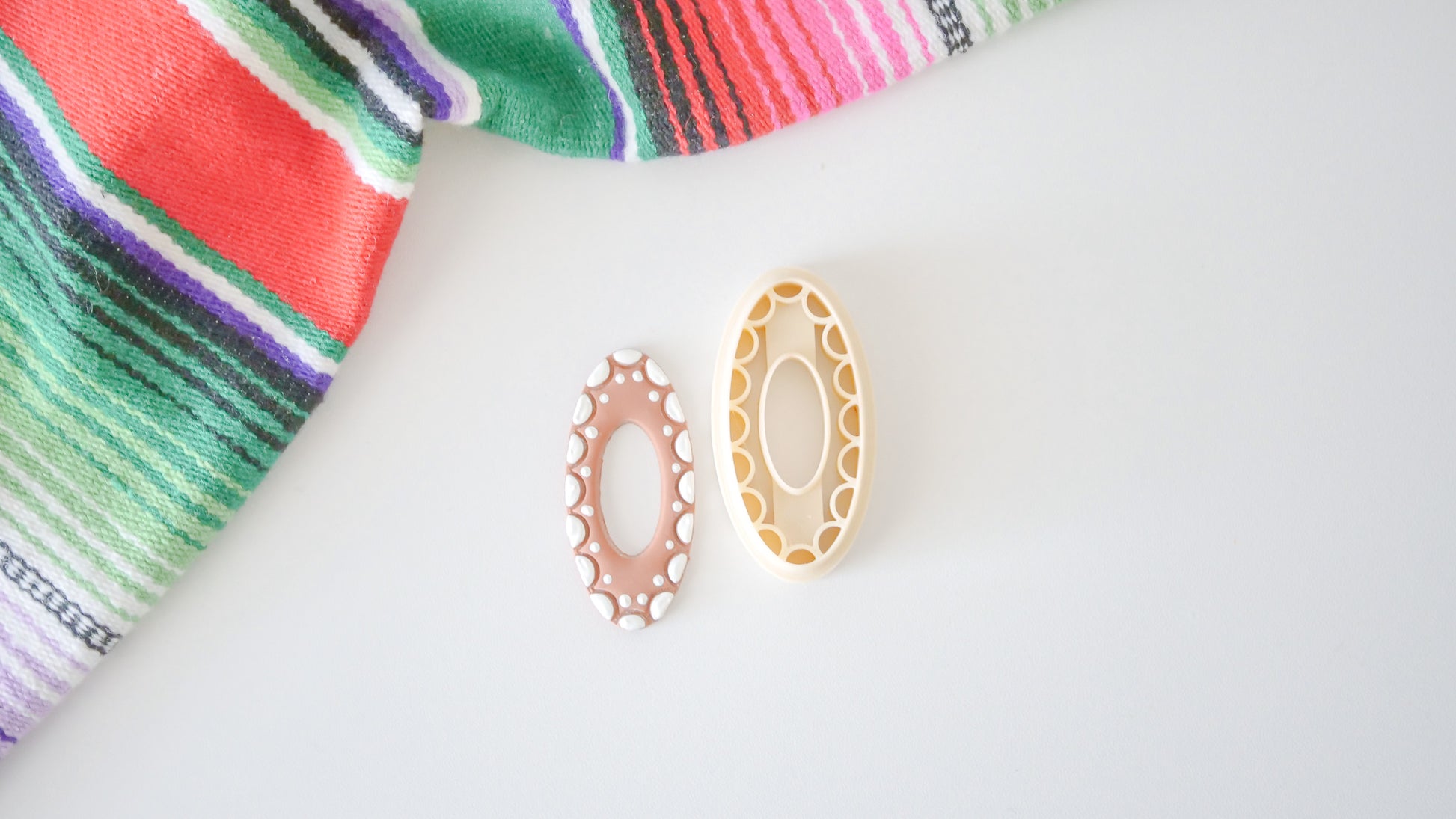 Oblong Talavera Polymer Clay Cutter designed by Hello Cutters