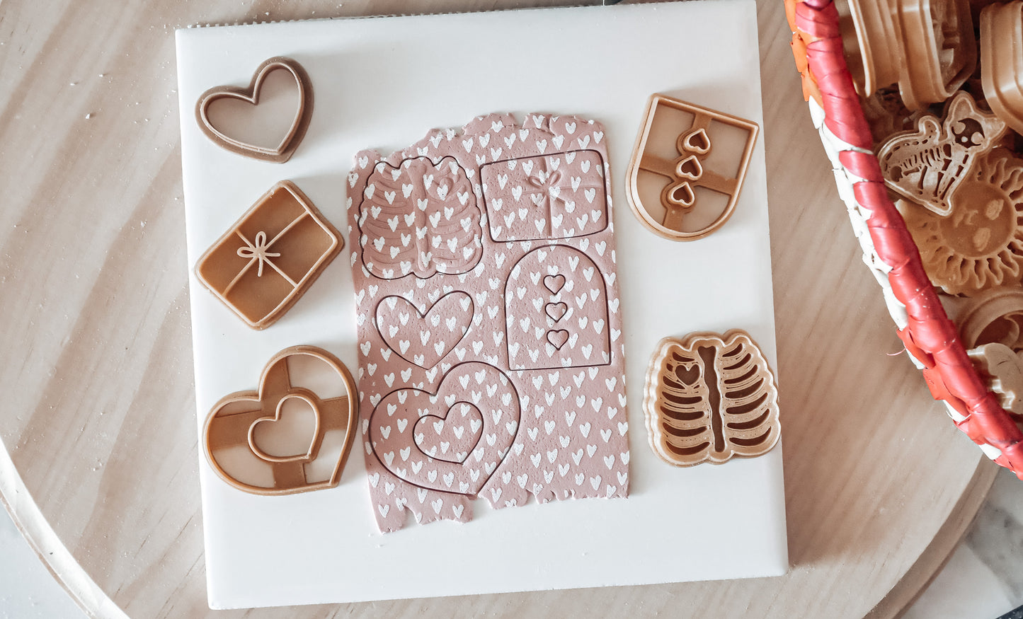 Heart Pattern Silkscreen Stencil for Polymer Clay #2