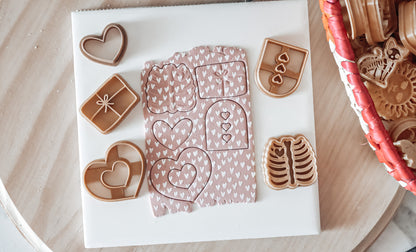 Heart Pattern Silkscreen Stencil for Polymer Clay #2