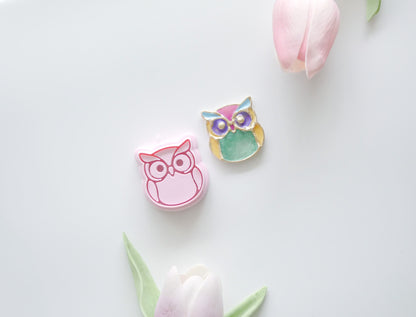 Stained Glass Owl Polymer Clay Cutter