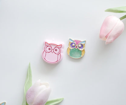 Stained Glass Owl Polymer Clay Cutter