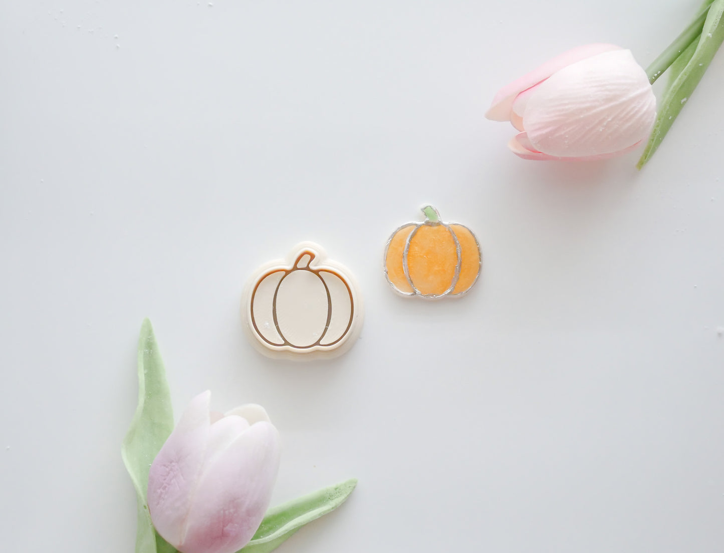 Stained Glass Pumpkin Polymer Clay Cutter