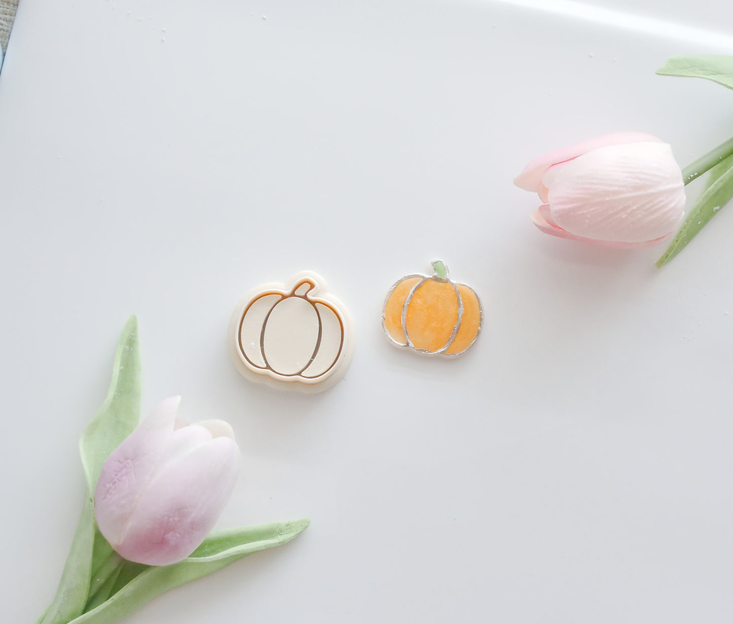 Stained Glass Pumpkin Polymer Clay Cutter