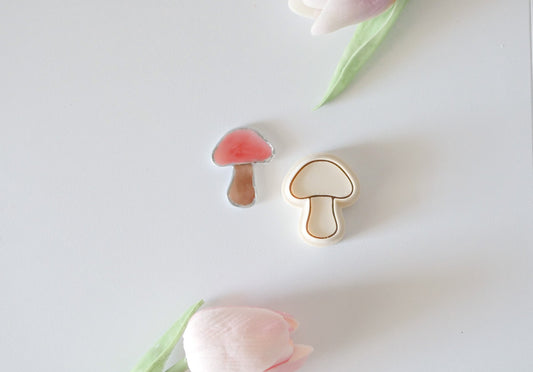 Stained Glass Mushroom Polymer Clay Cutters