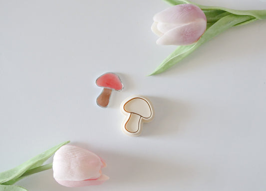 Stained Glass Mushroom Polymer Clay Cutters