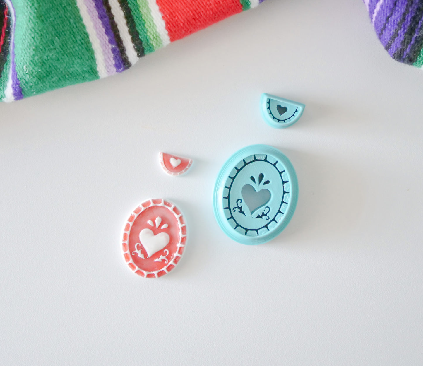 Modern Sacred Heart Polymer Clay Cuter Set | Hello Cutters