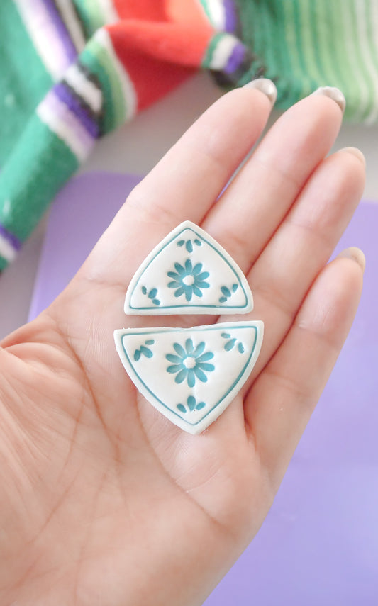 Talavera Triangle Florals Cutter Set | Hello Cutters