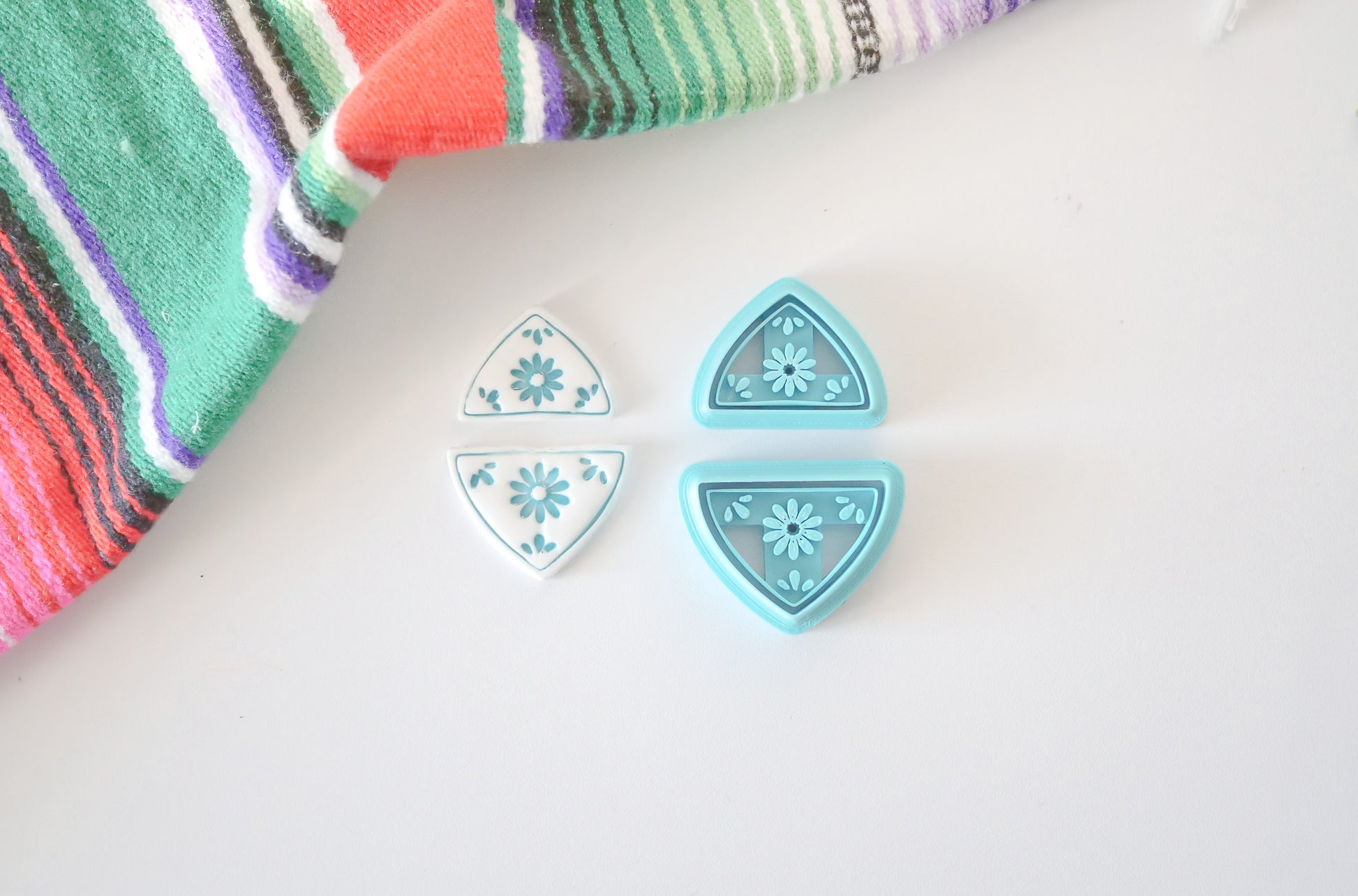 Talavera Triangle Florals Cutter Set | Hello Cutters