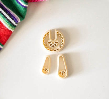 Talavera Inspired Polymer Clay Cutter Set – U-Shape & Teardrop Designs