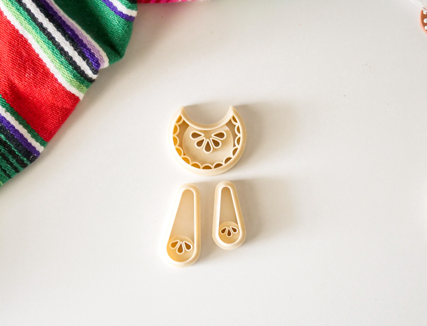 Talavera Inspired Moon Polymer Clay Cutter – Crescent Design