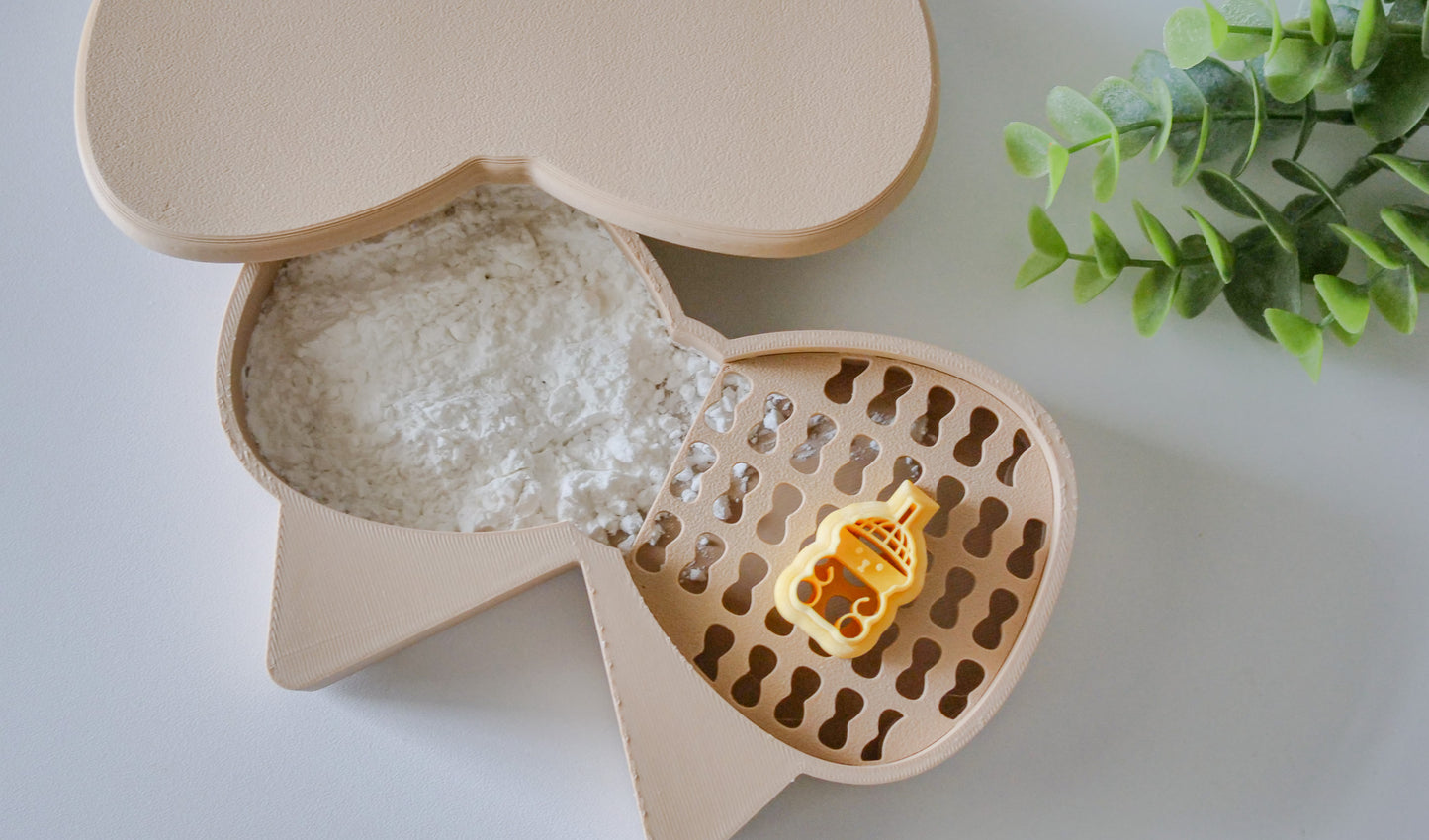 Bow Cornstarch Duster – 3-Piece Polymer Clay Prep Set