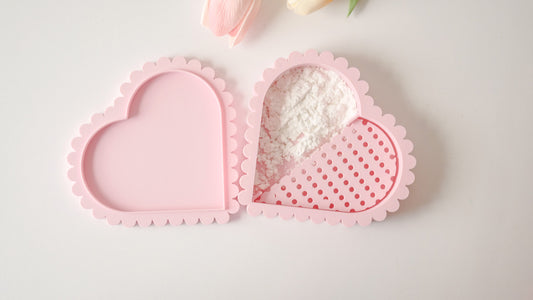 Heart Shape Cornstarch Duster Polymer Clay Earring Cutter – view 2 | Hello Cutters