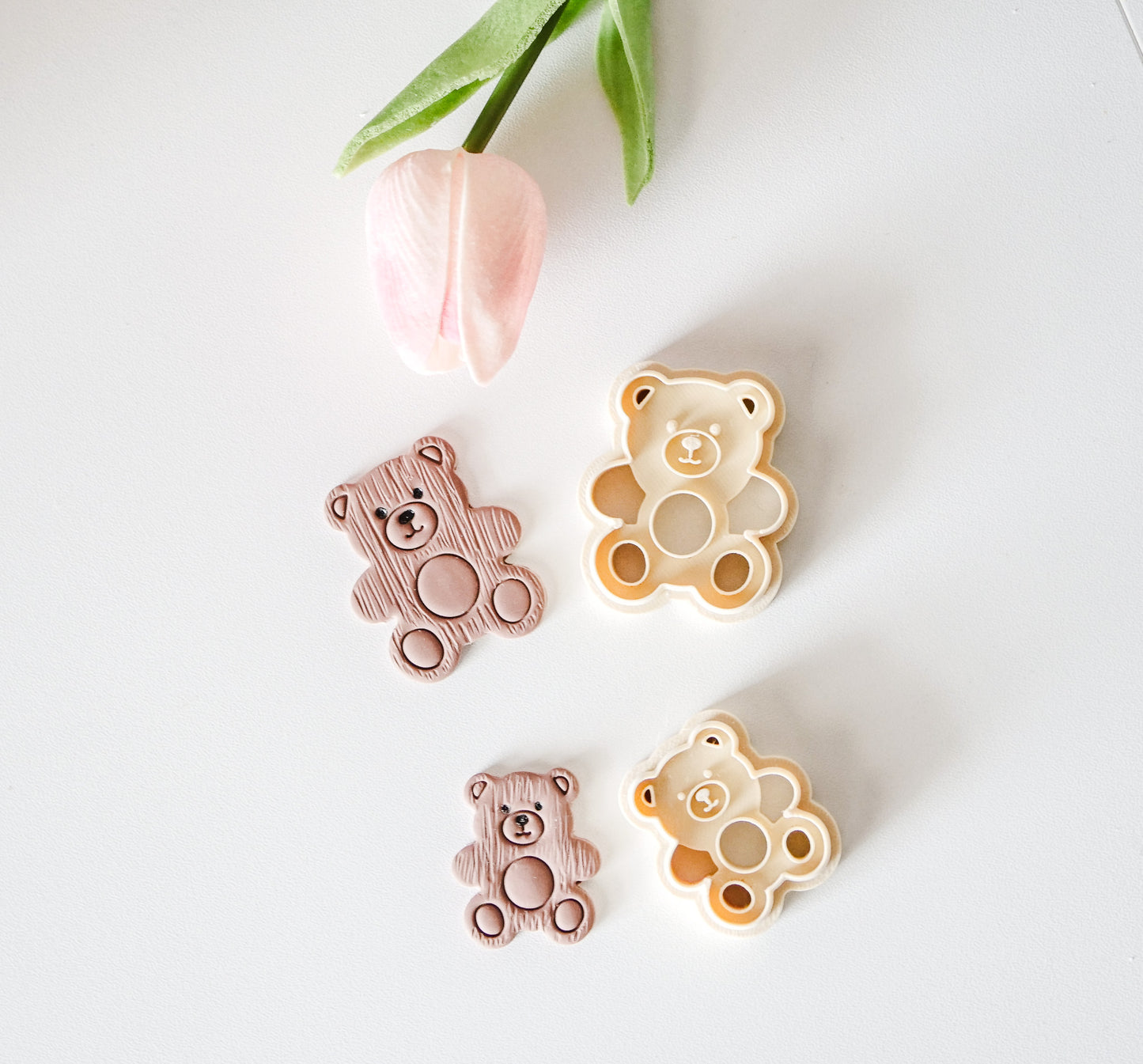 bear polymer clay cutter set by hello cutters