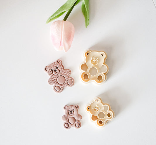 bear polymer clay cutter set by hello cutters
