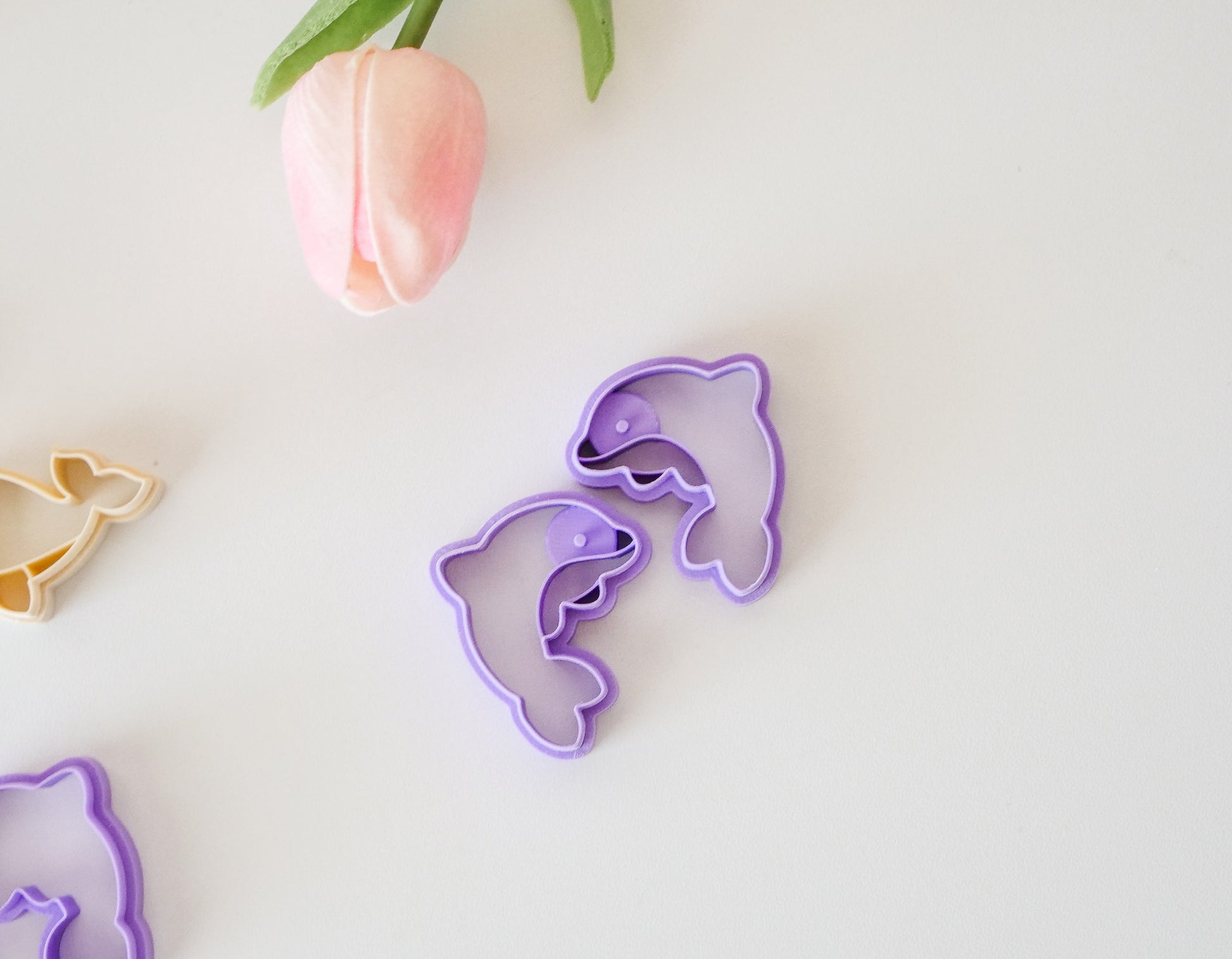 hello cutter designed dolphin matching set polymer clay cutters