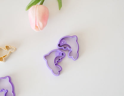 hello cutter designed dolphin matching set polymer clay cutters