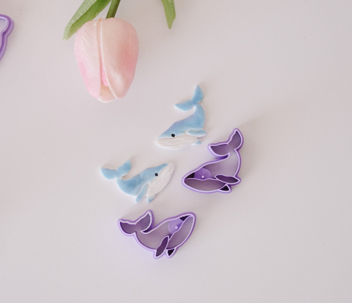 Blue Whale Polymer Clay Cutter created by hello cutters