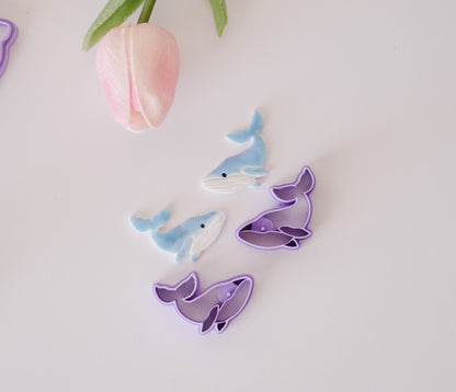 Blue Whale Polymer Clay Cutter created by hello cutters