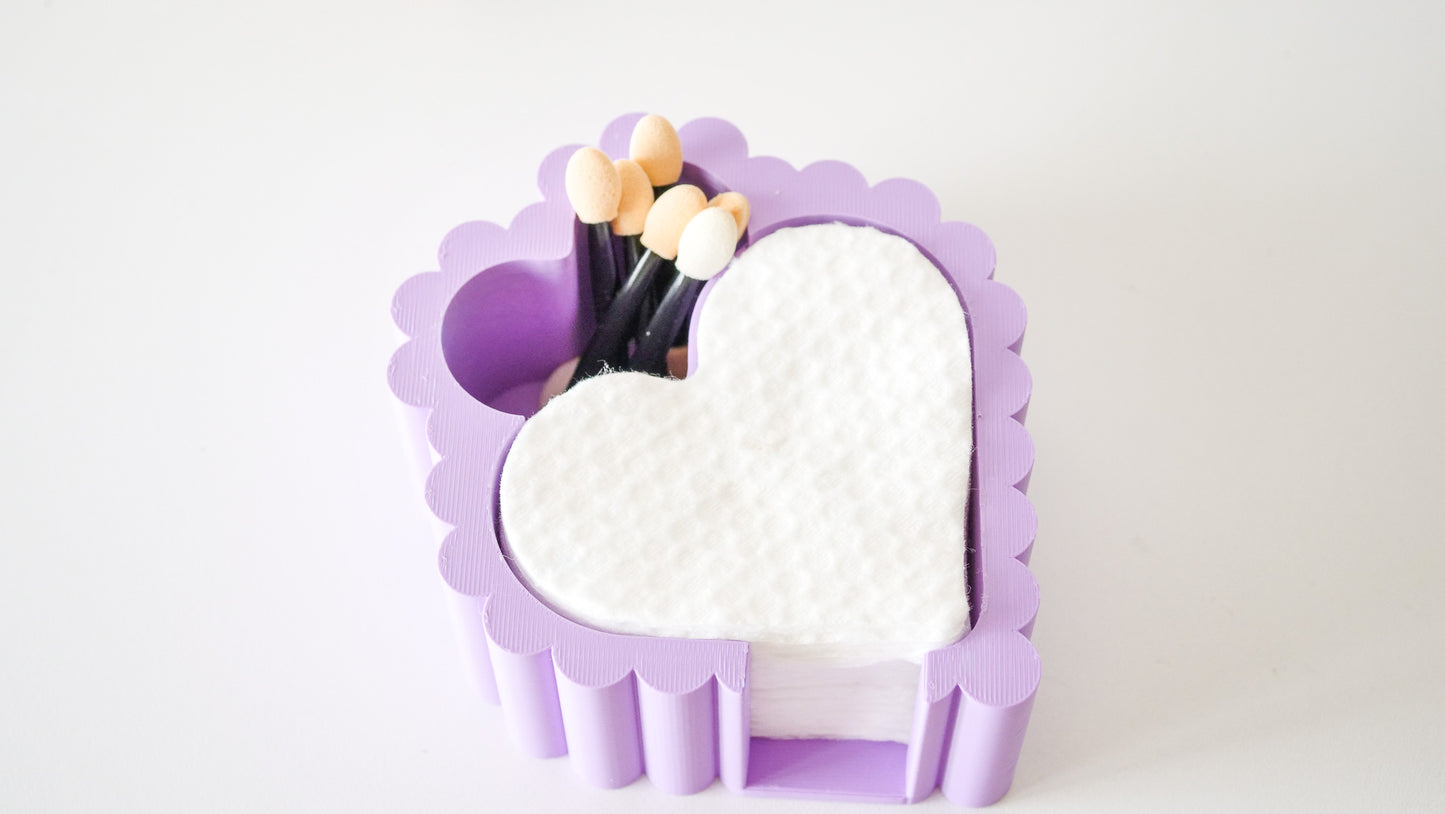 Heart Shape Cotton Pad Holder