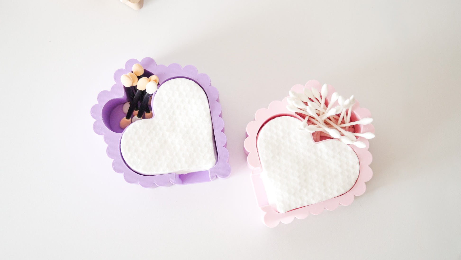 Heart Shape Cotton Pad Holder