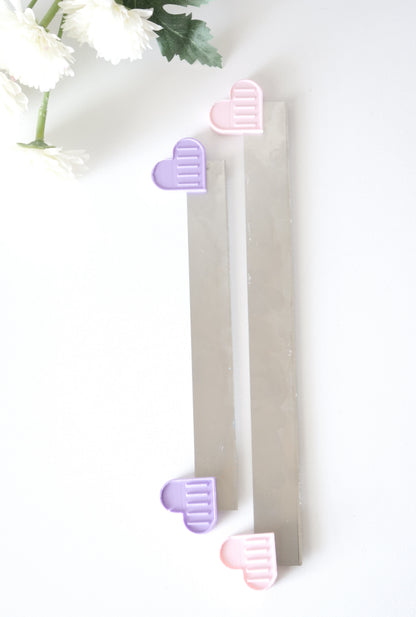Tissue Blade Grippers Polymer Clay Cutter — Earring Cutter -Heart Shape