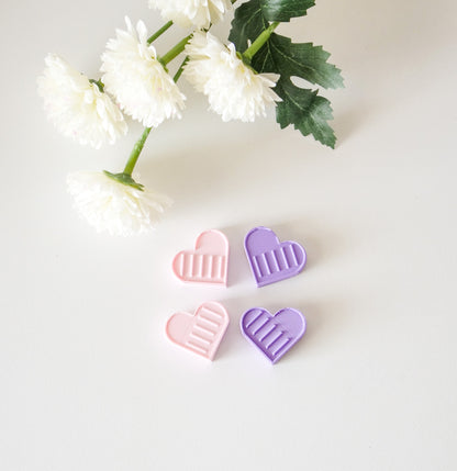 Tissue Blade Grippers Polymer Clay Cutter — Earring Cutter -Heart Shape