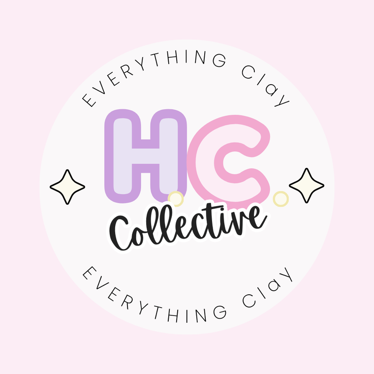 HC Collective logo with 'Everything Clay' text on a pink background