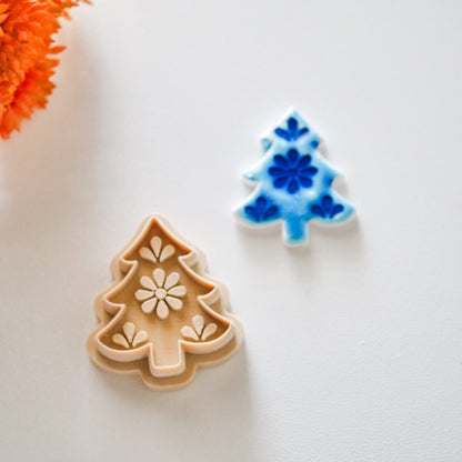 Talavera Christmas Tree Polymer Clay Cutter