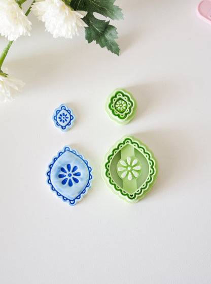 Geometric Talavera Polymer Clay Cutter| Hello Cutters