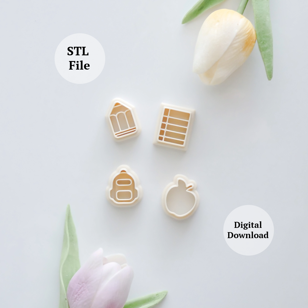 Buy Back to School Mini Cutter Set - Polymer Clay STL – Hello Cutters