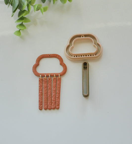 Boho Cloud Stone Polymer Clay Cutter image 0