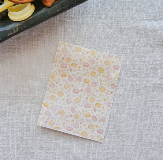 Vintage Flowers Polymer Clay Transfer Sheets image 1