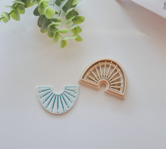 Sun Ray Half Arch Polymer Clay Cutter image 1