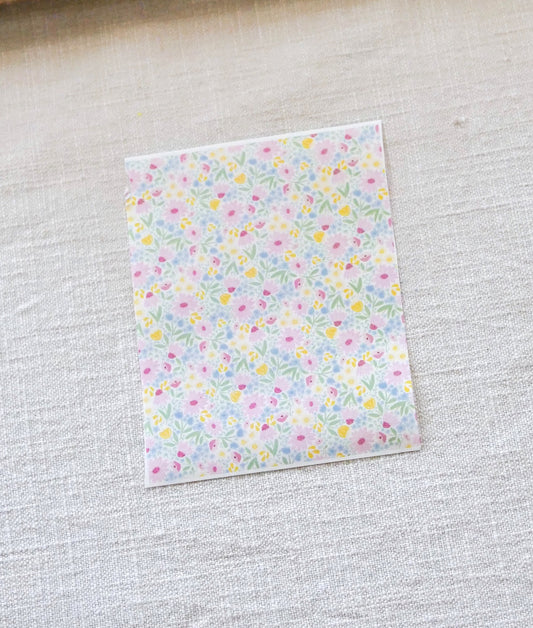 Pink Pastel Flower Transfer Sheets image 0