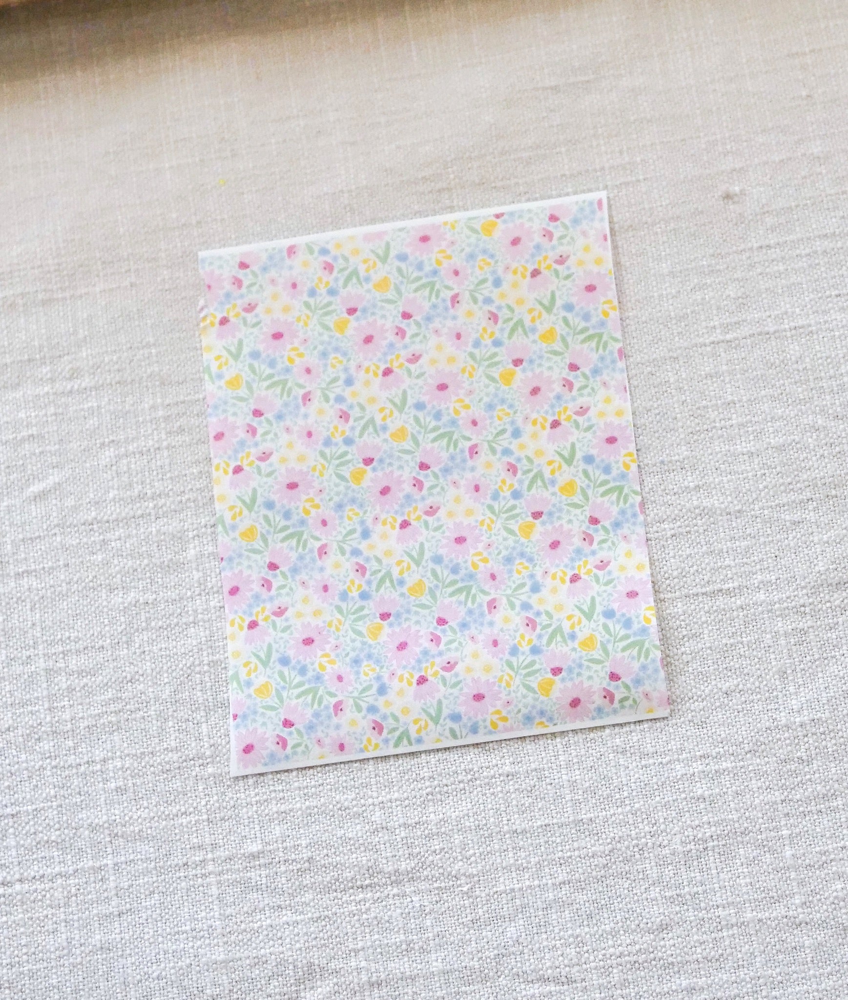 Pink Pastel Flower Transfer Sheets image 0